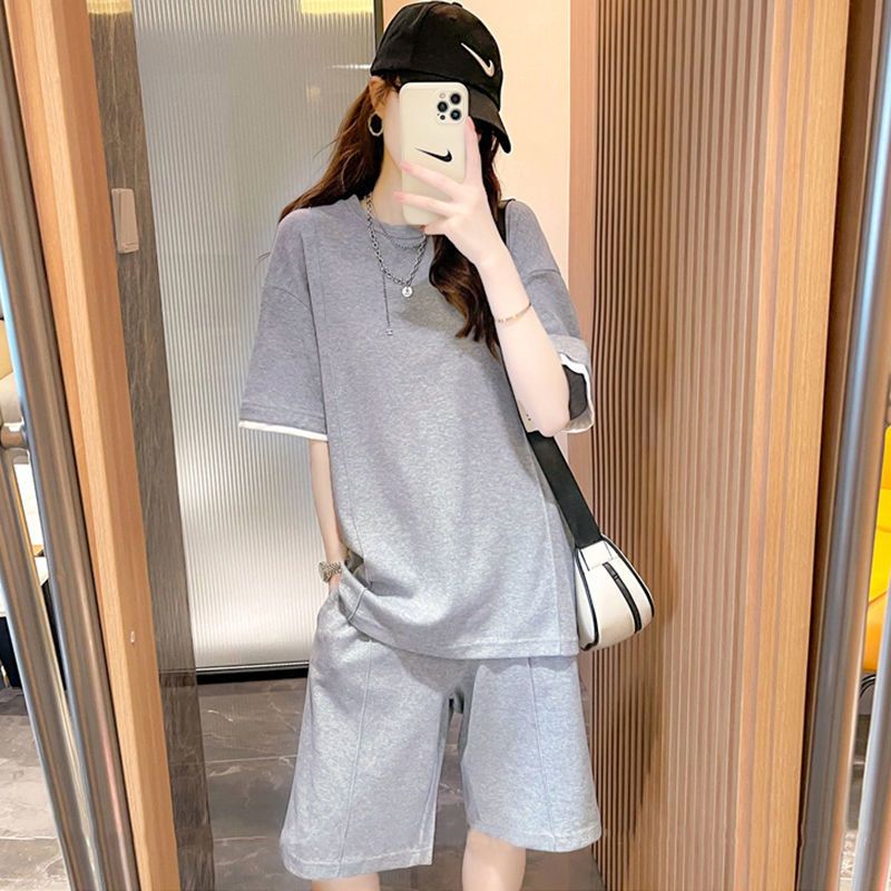 プラスサイズの女性の夏カジュアルルーズパジャマ半袖ホーム服ツ - Korean Lifestyle のレビューと価格