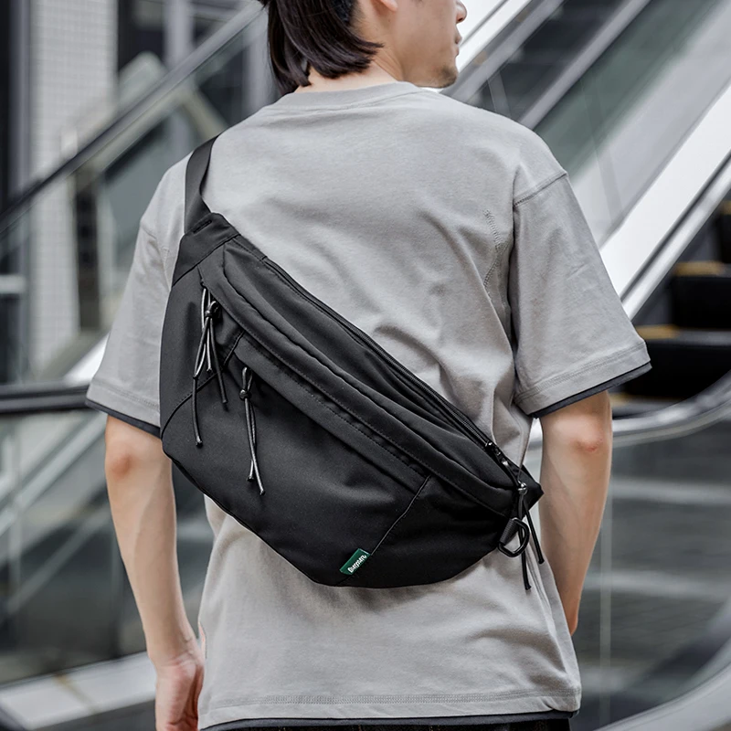 オーバーサイズ防水オックスフォードチェストバッグ、クロスボデ - Korean Lifestyle Student のレビューと価格