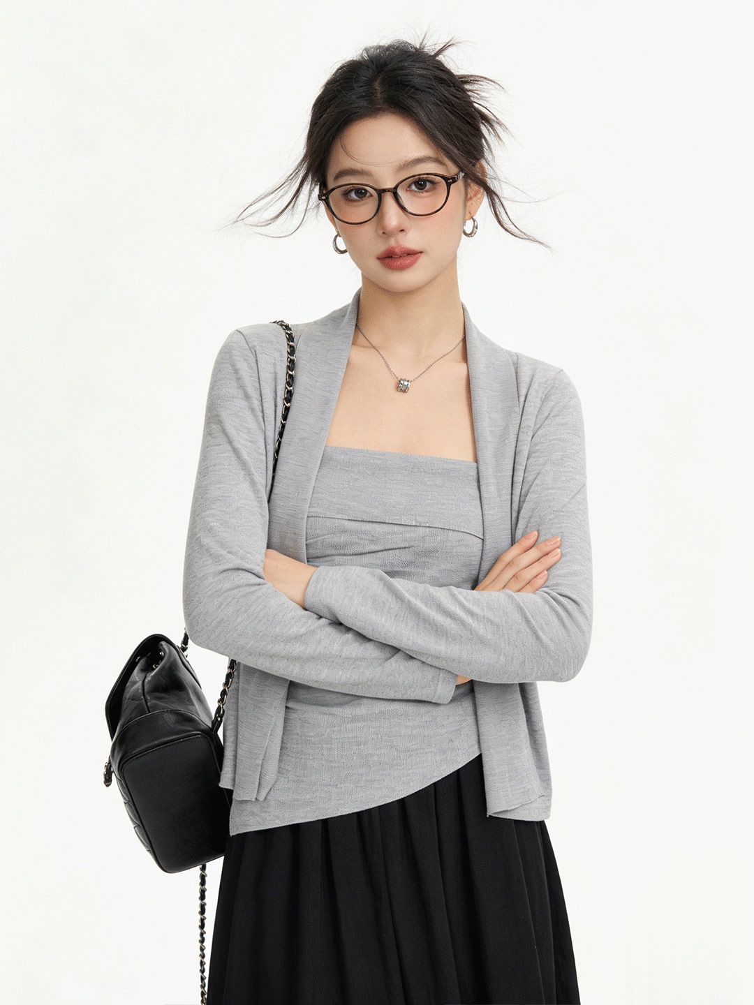 Lu Life 肌に優しいショートニットカーディガン痩身ツー - Korean Women Lifestyle のレビューと価格