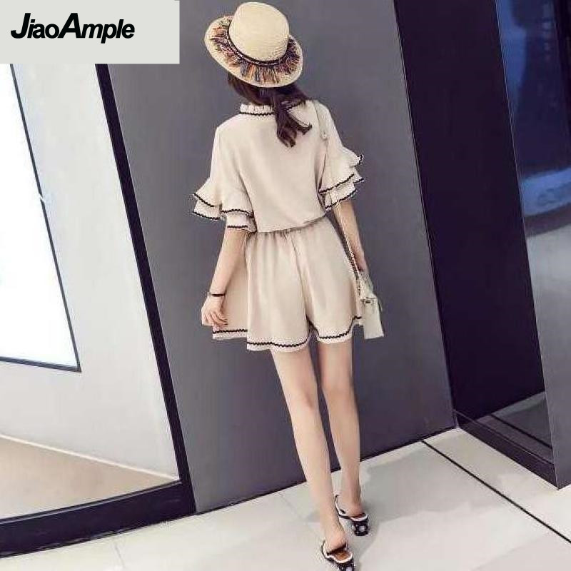 女性用シフォンブラウスとパンツのセット,ヴィンテージセット, - Korean Lifestyle のレビューと価格