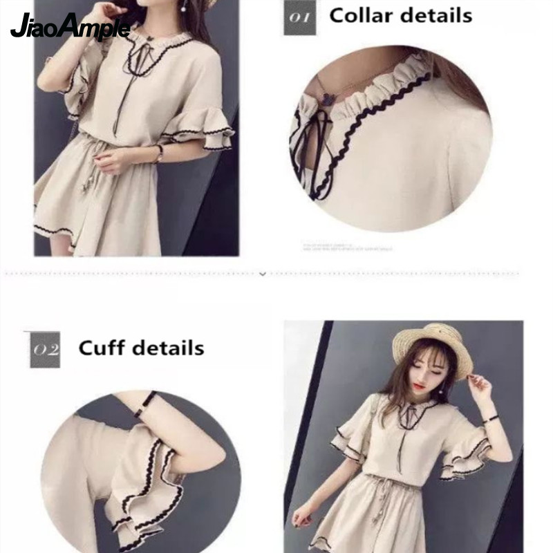 女性用シフォンブラウスとパンツのセット,ヴィンテージセット, - Korean Lifestyle のレビューと価格