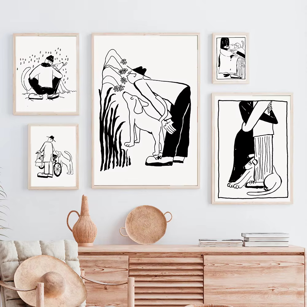 韓国のミニマリストライフスタイルと愛をテーマにしたポスター、 - Modern Korean Lifestyle のレビューと価格